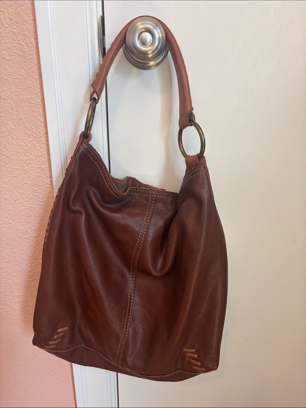 Lucky brand Brown Leather Shoulder Hobo Bag